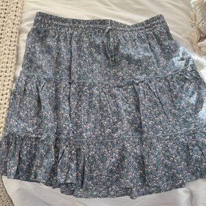 Floral Blue Skirt